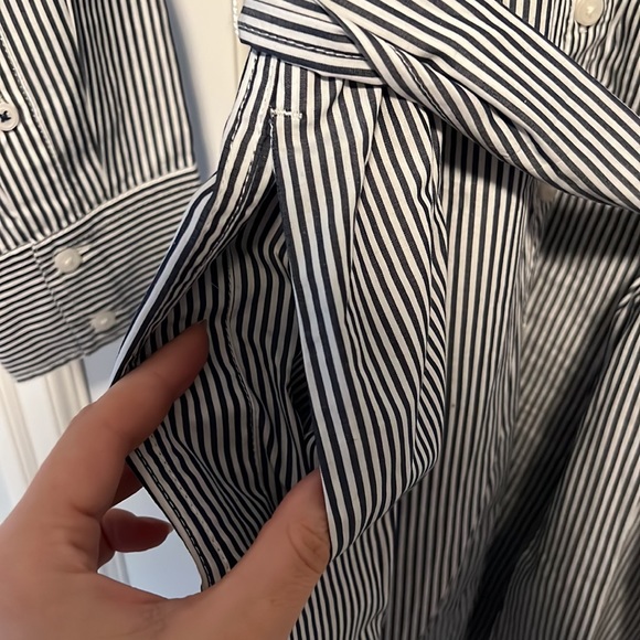 NWT J.Crew Classic-fit Crisp Poplin Shirtdress in Stripe - Picture 8 of 11